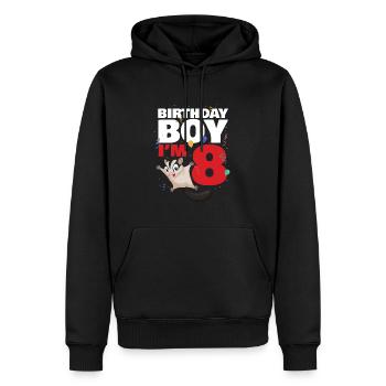 Birthday girl in the 9 Sugar Glider - Men’s Premium Organic Hoodie - black - Front - Nico (187cm)