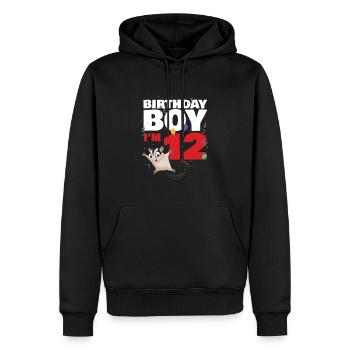 Leicht ablenkbar durch Geier - Männer Premium Bio Hoodie - Schwarz - Vorne - Nico (187cm)