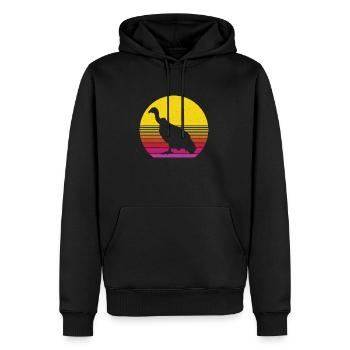 Ich mag Geier einfach sehr - Männer Premium Bio Hoodie - Schwarz - Vorne - Nico (187cm)