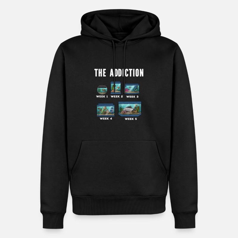 Cadeau de poisson d’aquarium - Sweat à capuche Premium bio Homme - noir