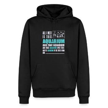 Aquarium Fisch Geschenk - Männer Premium Bio Hoodie - Schwarz - Vorne - Nico (187cm)