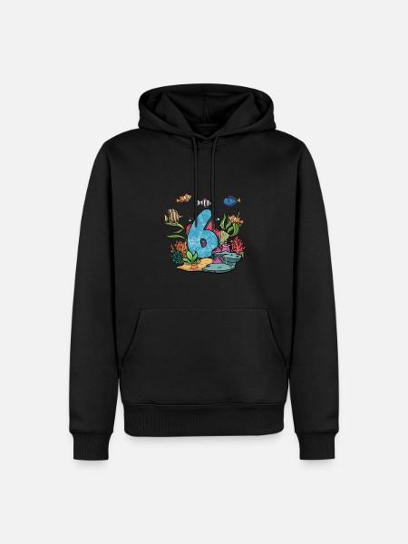 Aquarium Fish Gift - Men’s Premium Organic Hoodie - black