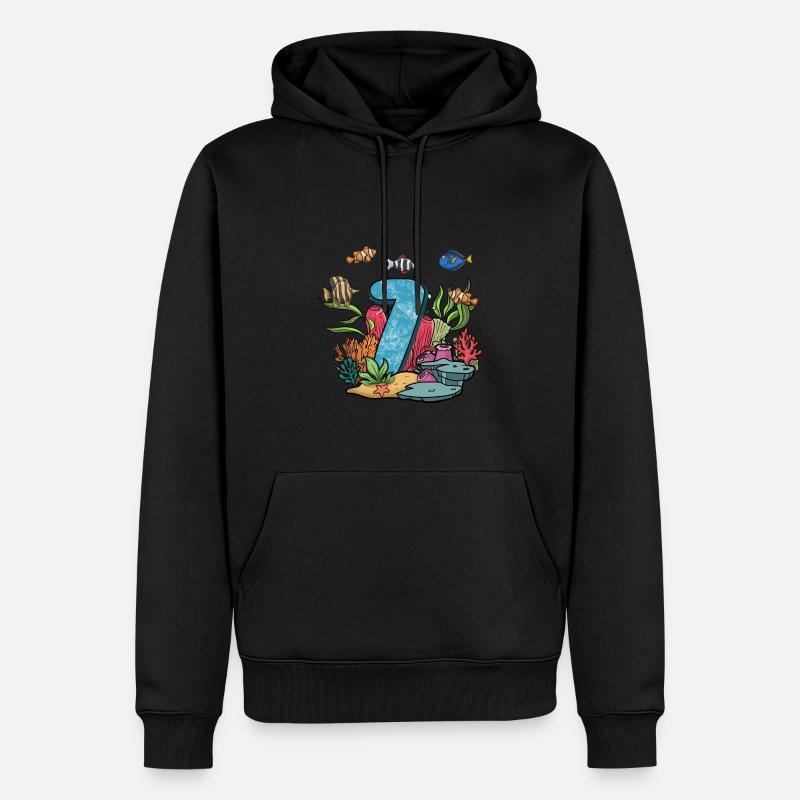Cadeau de poisson d’aquarium - Sweat à capuche Premium bio Homme - noir