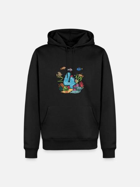 Aquarium Fish Gift - Men’s Premium Organic Hoodie - black