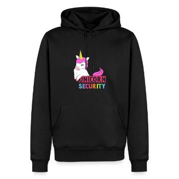 Einhorn - Männer Premium Bio Hoodie - Schwarz - Vorne - Nico (187cm)