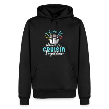 Cadeau de bateau de croisière - Sweat à capuche Premium bio Homme - noir - Devant - Nico (187cm)
