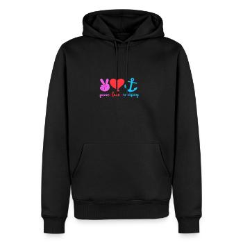 Cadeau de bateau de croisière - Sweat à capuche Premium bio Homme - noir - Devant - Nico (187cm)