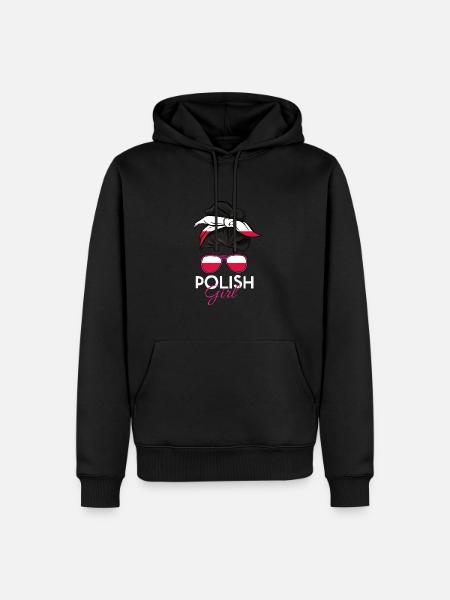 Polnisches Mädchen - Männer Premium Bio Hoodie - Schwarz