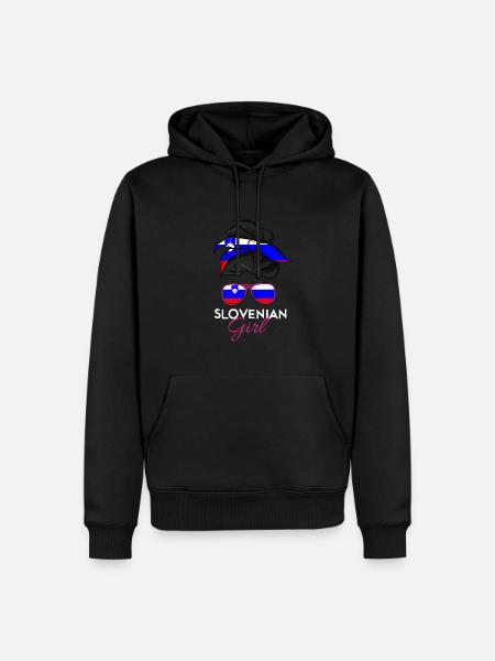 Fille slovène - Sweat à capuche Premium bio Homme - noir