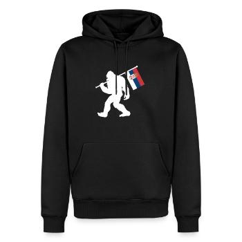 Serbien - Männer Premium Bio Hoodie - Schwarz - Vorne - Nico (187cm)