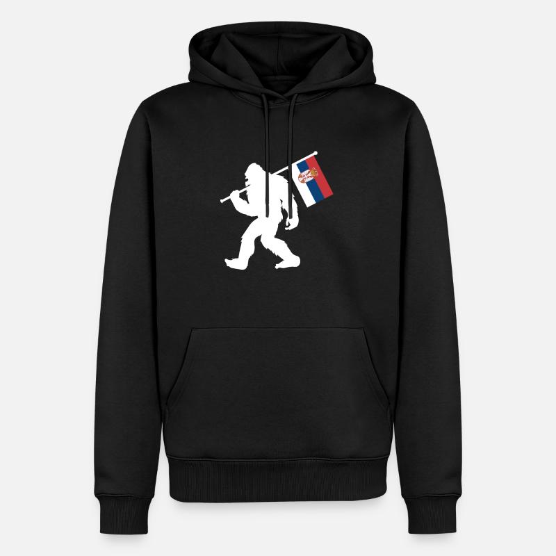 Serbien - Männer Premium Bio Hoodie - Schwarz
