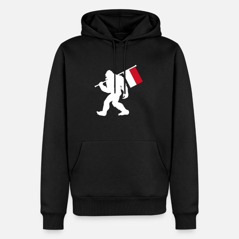Monaco - Männer Premium Bio Hoodie - Schwarz