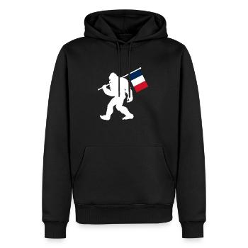 Frankreich - Männer Premium Bio Hoodie - Schwarz - Vorne - Nico (187cm)