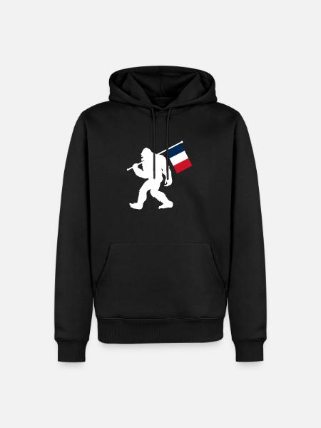 Frankreich - Männer Premium Bio Hoodie - Schwarz
