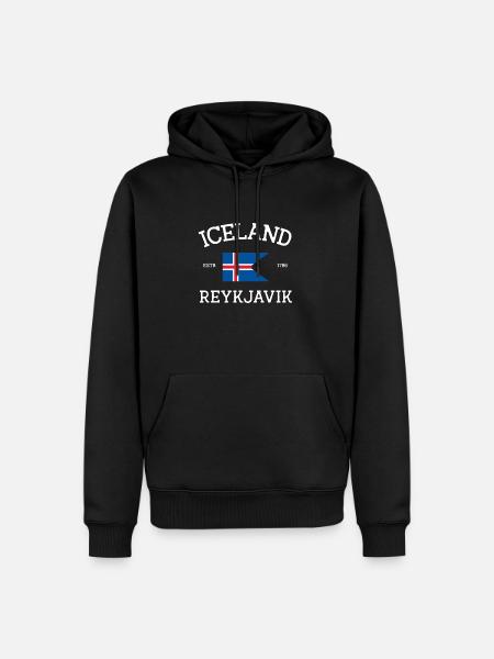 Iceland - Men’s Premium Organic Hoodie - black