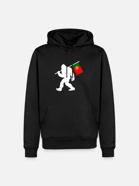 Portugal Bigfoot - Männer Premium Bio Hoodie - Schwarz