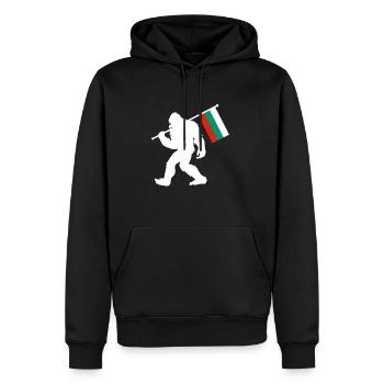 Bulgaria Bigfoot - Men’s Premium Organic Hoodie - black - Front - Nico (187cm)