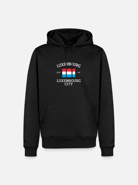 Luxembourg - Men’s Premium Organic Hoodie - black