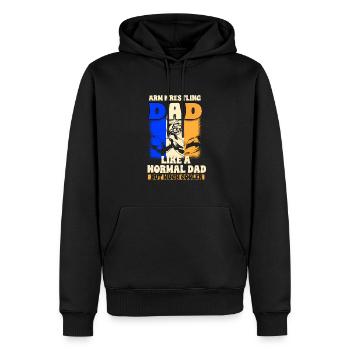 Armdrücken - Männer Premium Bio Hoodie - Schwarz - Vorne - Nico (187cm)