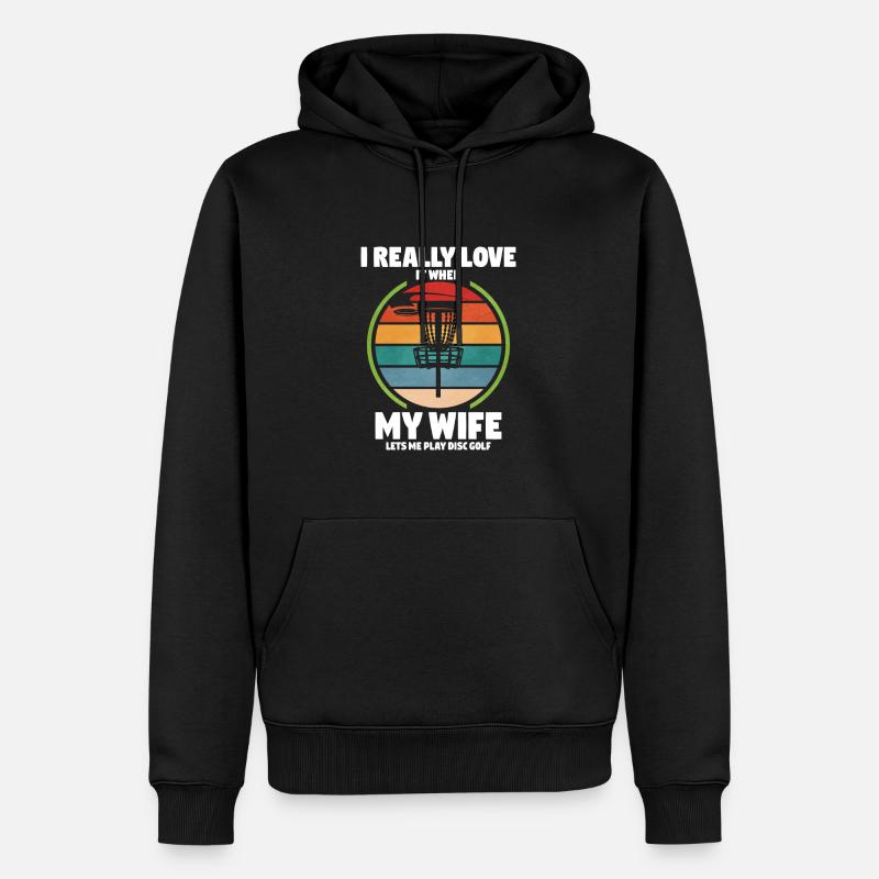 Frisbee Golf Disc Golf - Männer Premium Bio Hoodie - Schwarz