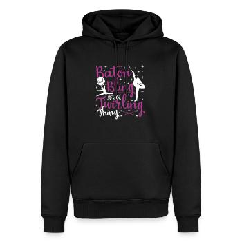 Bâton Twirling Bâton Twirler cadeau - Sweat à capuche Premium bio Homme - noir - Devant - Nico (187cm)