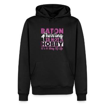 Bâton Twirling Bâton Twirler cadeau - Sweat à capuche Premium bio Homme - noir - Devant - Nico (187cm)