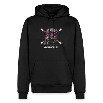 Bâton Twirling Bâton Twirler cadeau - Sweat à capuche Premium bio Homme - noir - Devant - Nico (187cm)