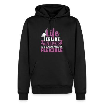 Bâton Twirling Bâton Twirler cadeau - Sweat à capuche Premium bio Homme - noir - Devant - Nico (187cm)