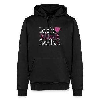 Bâton Twirling Bâton Twirler cadeau - Sweat à capuche Premium bio Homme - noir - Devant - Nico (187cm)
