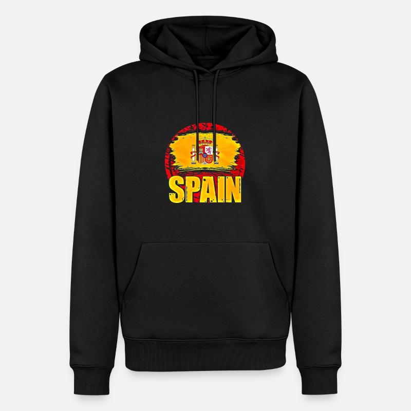 Espagne - Sweat à capuche Premium bio Homme - noir