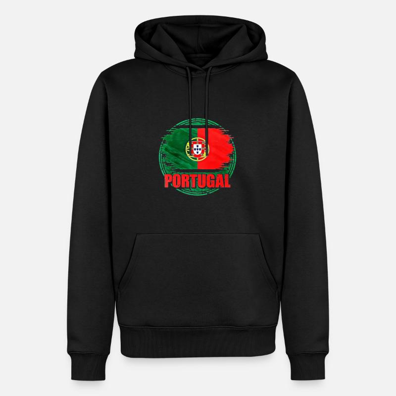 Portugal - Männer Premium Bio Hoodie - Schwarz