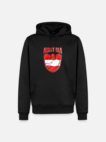 Autriche - Sweat à capuche Premium bio Homme - noir