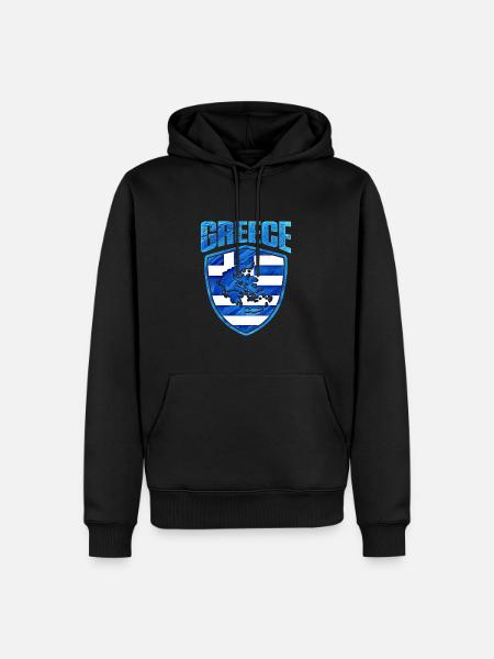 Greece - Men’s Premium Organic Hoodie - black