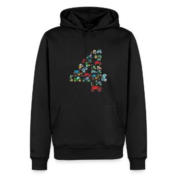 Traktorliebhaber Lustiges Traktorgeschenk - Männer Premium Bio Hoodie - Schwarz - Vorne - Nico (187cm)