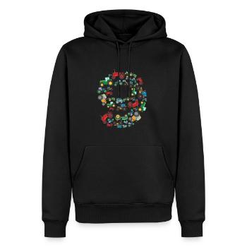 Traktorliebhaber Lustiges Traktorgeschenk - Männer Premium Bio Hoodie - Schwarz - Vorne - Nico (187cm)