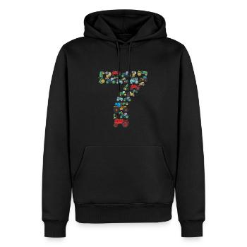 Traktorliebhaber Lustiges Traktorgeschenk - Männer Premium Bio Hoodie - Schwarz - Vorne - Nico (187cm)
