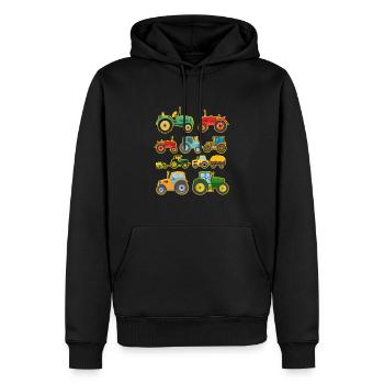 Traktorliebhaber Lustiges Traktorgeschenk - Männer Premium Bio Hoodie - Schwarz - Vorne - Nico (187cm)