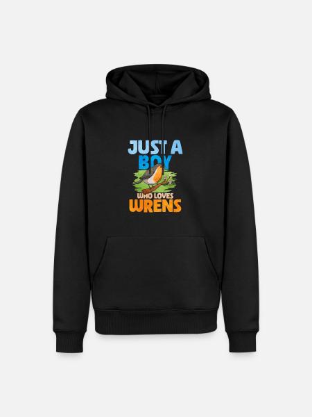 Wren Bird - Men’s Premium Organic Hoodie - black