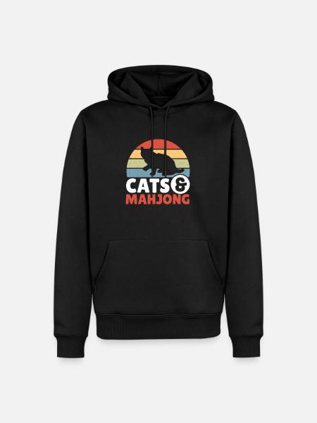 Gift for Mahjong Fans - Men’s Premium Organic Hoodie - black
