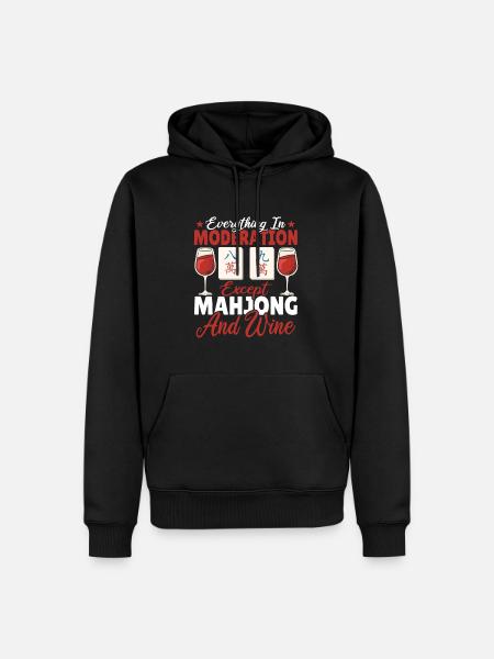 Gift for Mahjong Fans - Men’s Premium Organic Hoodie - black