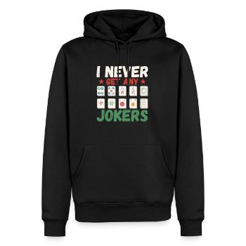 Cadeau pour les fans de Mahjong - Sweat à capuche Premium bio Homme - noir - Devant - Nico (187cm)