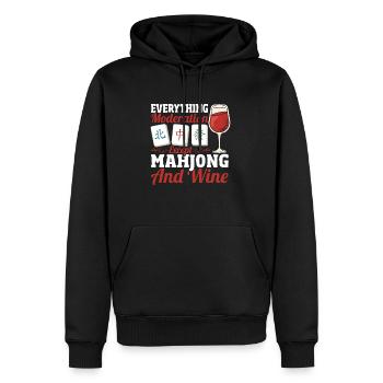 Cadeau pour les fans de Mahjong - Sweat à capuche Premium bio Homme - noir - Devant - Nico (187cm)