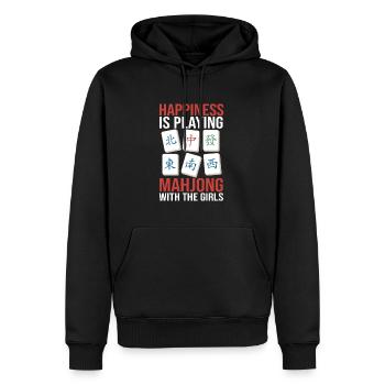 Cadeau pour les fans de Mahjong - Sweat à capuche Premium bio Homme - noir - Devant - Nico (187cm)