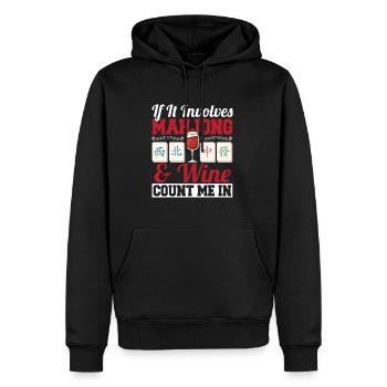 Cadeau pour les fans de Mahjong - Sweat à capuche Premium bio Homme - noir - Devant - Nico (187cm)