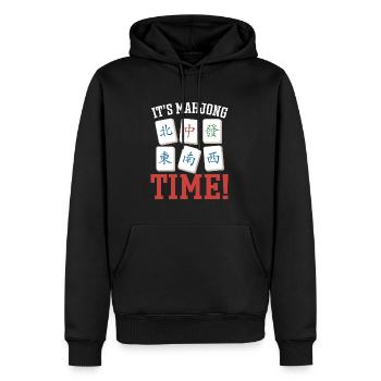 Cadeau pour les fans de Mahjong - Sweat à capuche Premium bio Homme - noir - Devant - Nico (187cm)