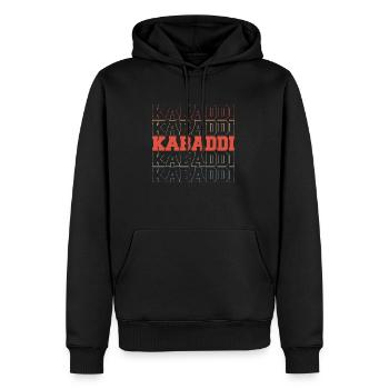 Cadeau pour les amateurs de Kabaddi - Sweat à capuche Premium bio Homme - noir - Devant - Nico (187cm)