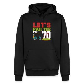 Geschenk für Minigolfspieler - Männer Premium Bio Hoodie - Schwarz - Vorne - Nico (187cm)