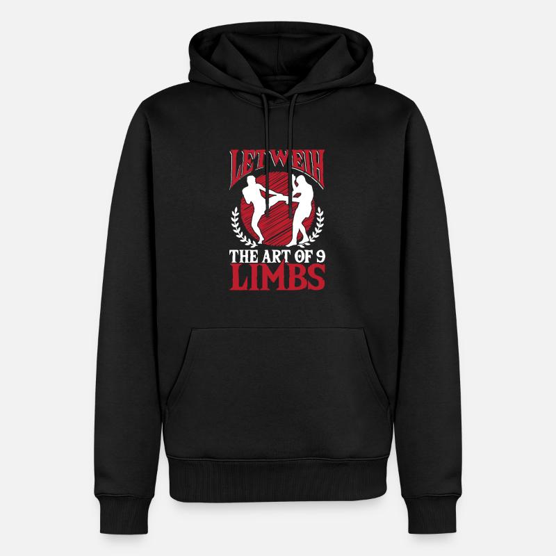 Lethwei Burmese Gift - Men’s Premium Organic Hoodie - black