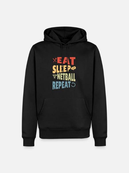 Love Netball Netball Player Gift - Men’s Premium Organic Hoodie - black