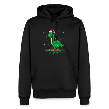 Brontosaurus Dino Gift - Men’s Premium Organic Hoodie - black - Front - Nico (187cm)